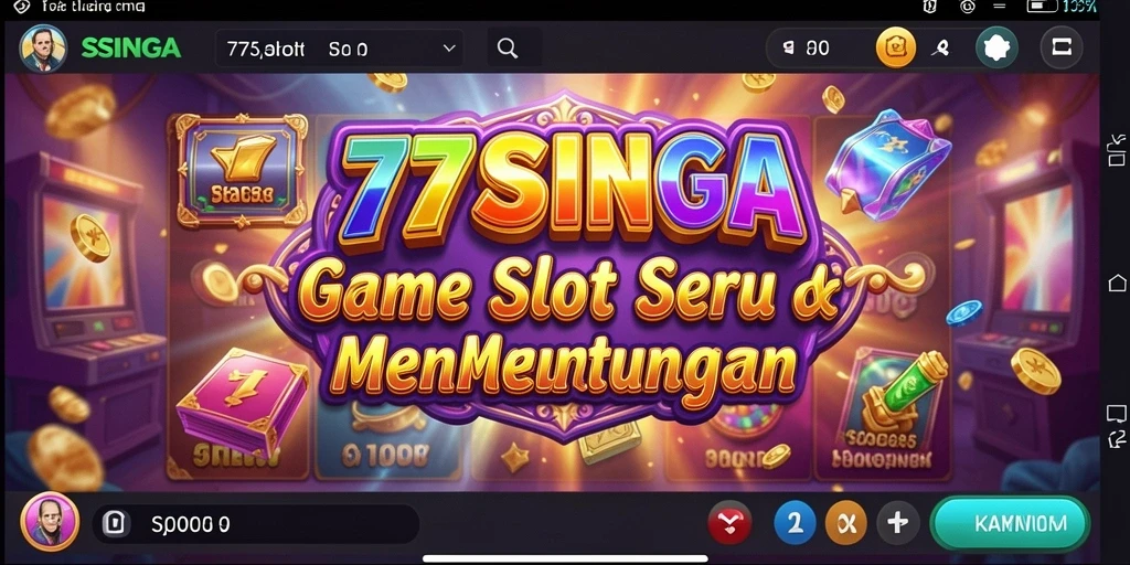 Tampilan menarik dari gameplay Slot 77SINGA yang penuh warna.