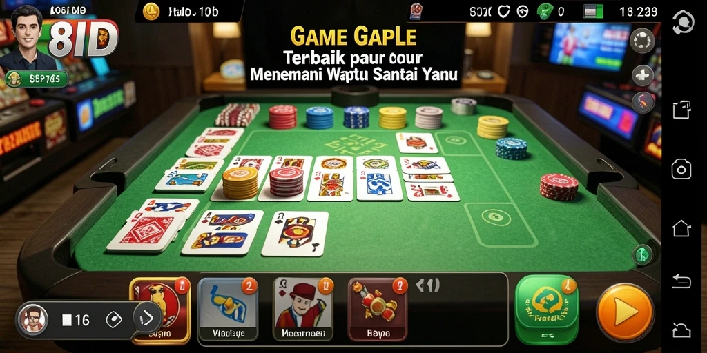 Screenshot gameplay Gaple yang seru dan interaktif.