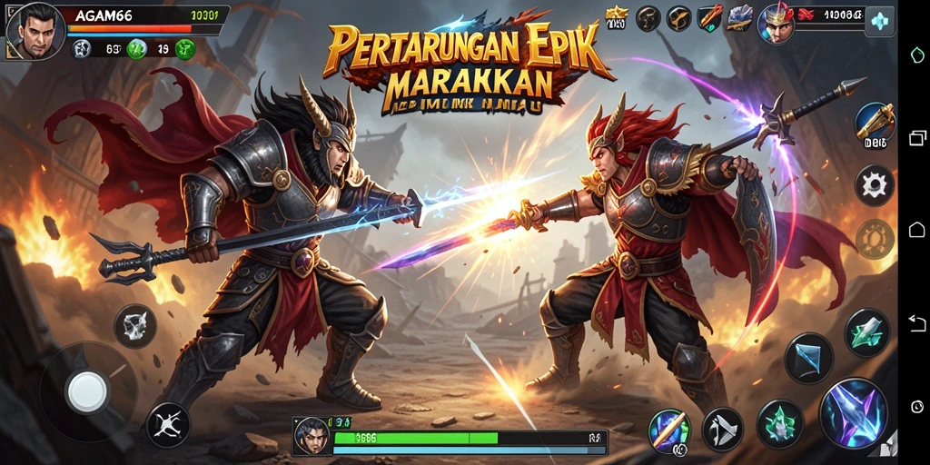 Screenshots AGAM66 menampilkan pertarungan yang mendebarkan dengan karakter unik.