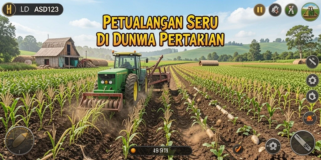Tampilan gameplay seru di dunia pertanian ASD123.