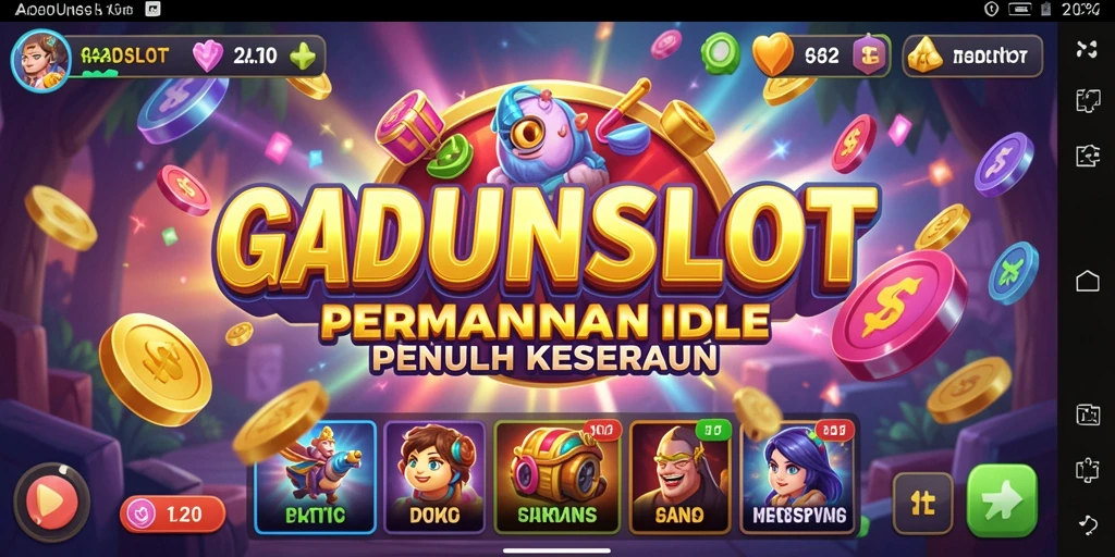 Screenshot gameplay GADUNSLOT menunjukkan mesin slot yang menarik dan dinamis.