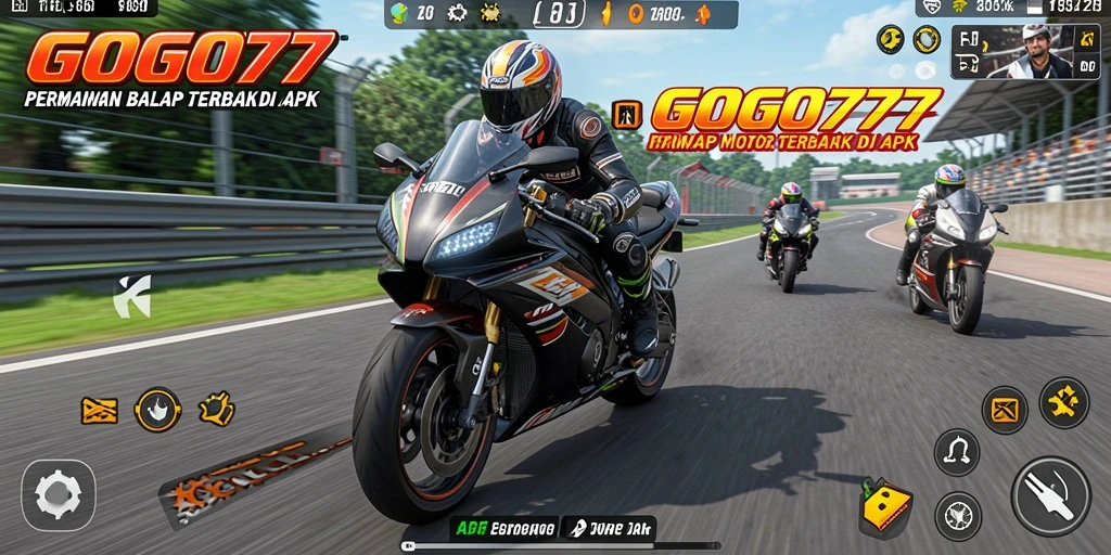 Gameplay GOGO77 yang mendebarkan di lintasan balap motor.