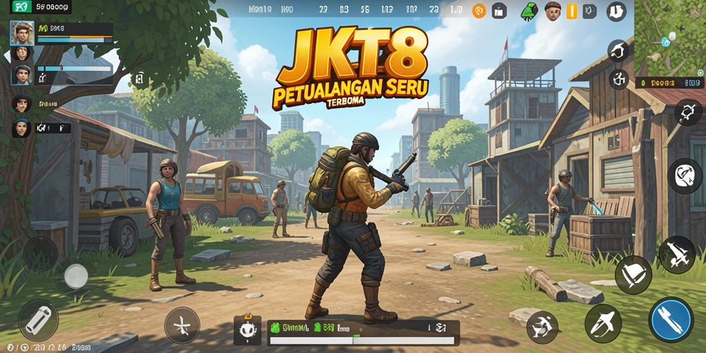 Tampilan screenshot JKT8 yang menampilkan aksi petualangan yang seru.