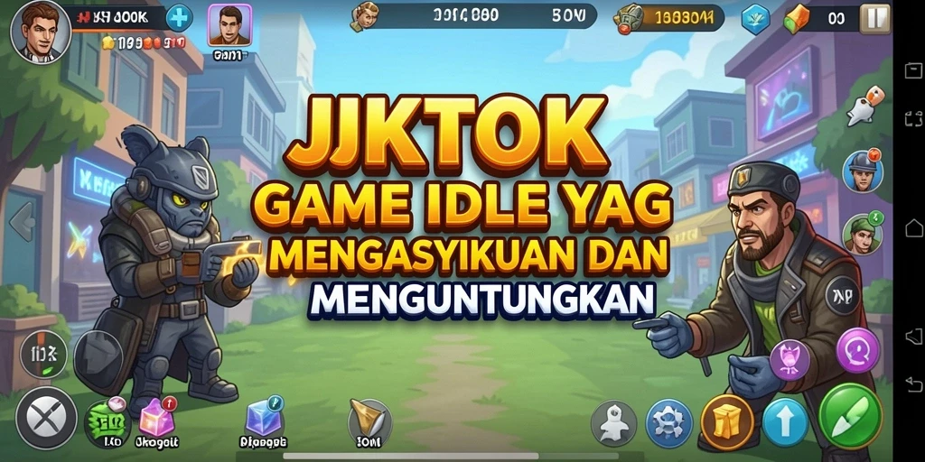 Screenshot gameplay JKTOK menampilkan karakter yang sedang aktif dalam misi Idle.