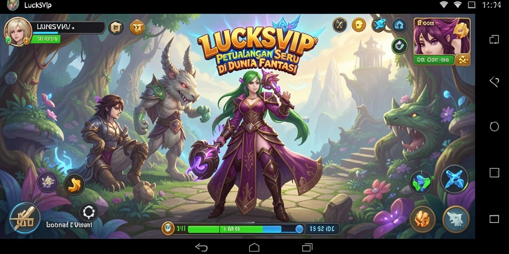 Screenshot gameplay LUCKSVIP menampilkan aksi seru petualangan RPG.