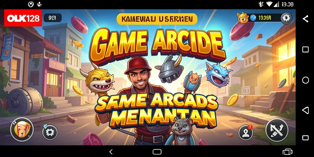 Gambar menampilkan aksi mendebarkan dari gameplay Arcade di OLX128.