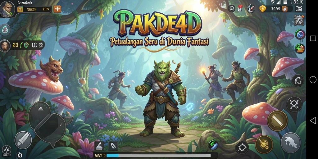 Tampilan gameplay seru PAKDE4D di dunia petualangan fantastis.