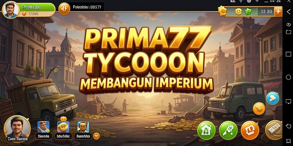 Tampilan gameplay <strong>PRIMA77</strong> yang menunjukkan keseruan membangun bisnis.