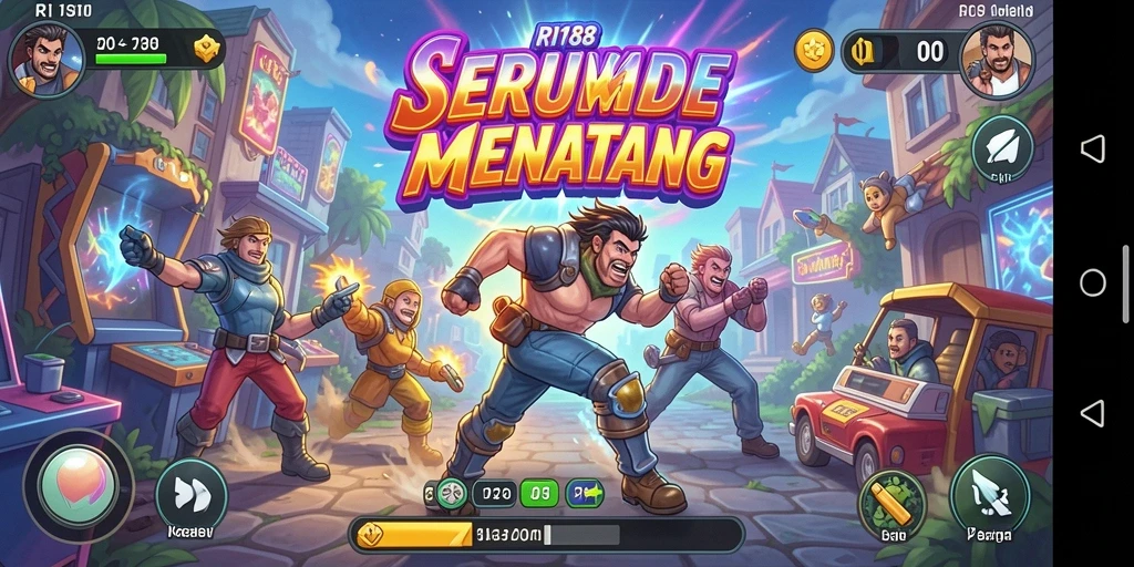 Screenshot utama menampilkan gameplay seru RI188 saat menyelesaikan tantangan arcade.