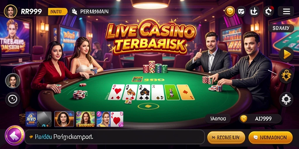 Gameplay Live Casino yang mendebarkan dengan dealer langsung.