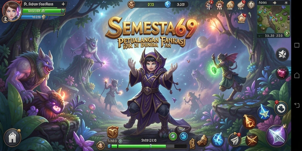 Tampilan menarik dari gameplay petualangan di SEMESTA69.