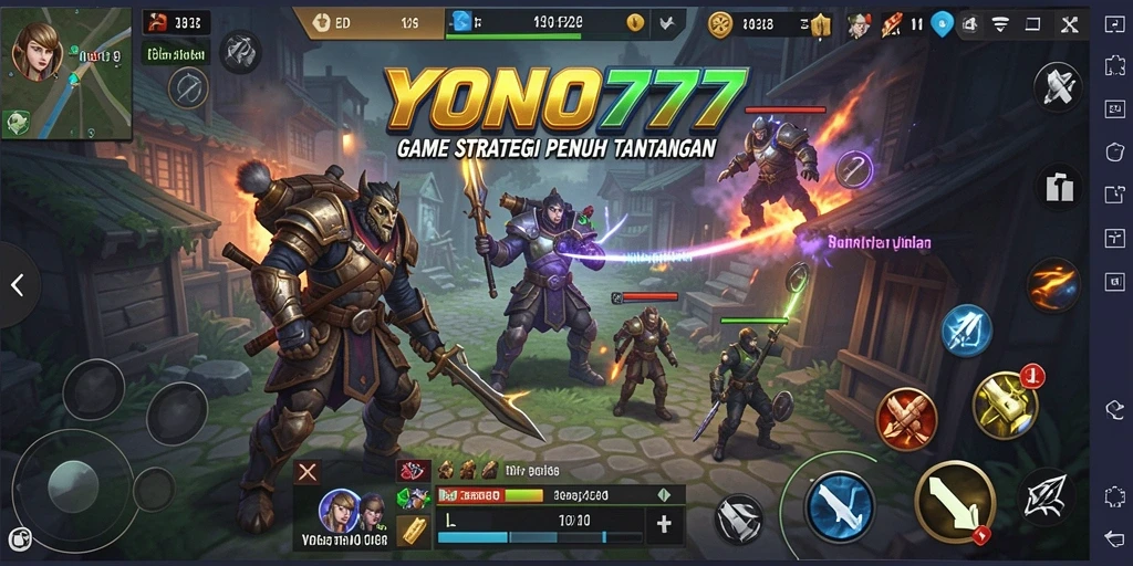 Tangkapan layar yang menunjukkan serangan strategis dalam YONO777.